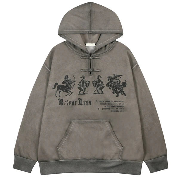 MELTEDSMILE MEDIEVAL WARRIOR KNIGHT FLEECE LIGHTWEIGHT HOODIE