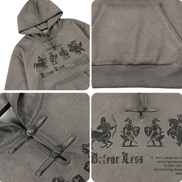 MELTEDSMILE MEDIEVAL WARRIOR KNIGHT FLEECE LIGHTWEIGHT HOODIE