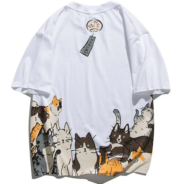 MELTEDSMILE HARAJUKU UNISEX T-SHIRT CARTOON CATS