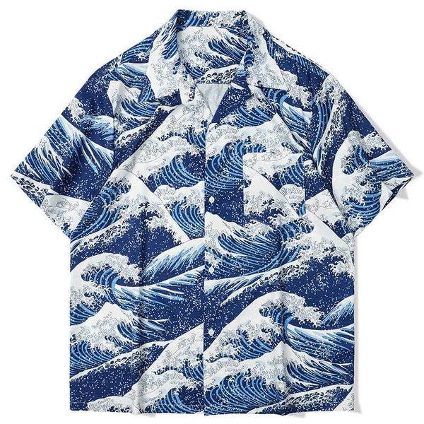 MELTEDSMILE SUMMER ALOHA SHIRT SEA WAVES