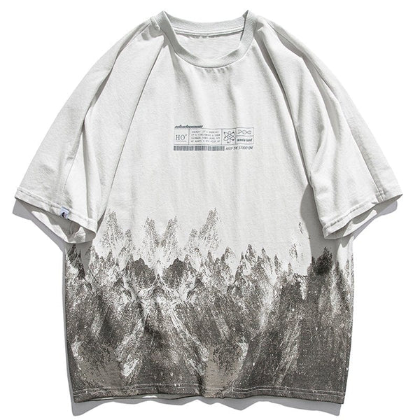 MELTEDSMILE SUMMER UNISEX T-SHIRT MOUNTAIN PRINT