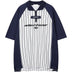 MELTEDSMILE QUARTER ZIP T-SHIRT STRIPED PATTERN