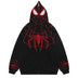 MELTEDSMILE FULL ZIP EMBROIDERY UNISEX SPIDER HOODIE